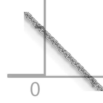 14K White Gold .9 mm Round Cable Chain