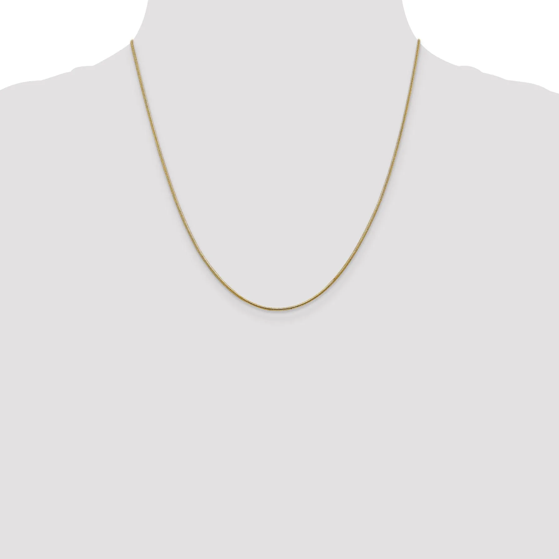 14k Yellow Gold 1 mm Snake Chain