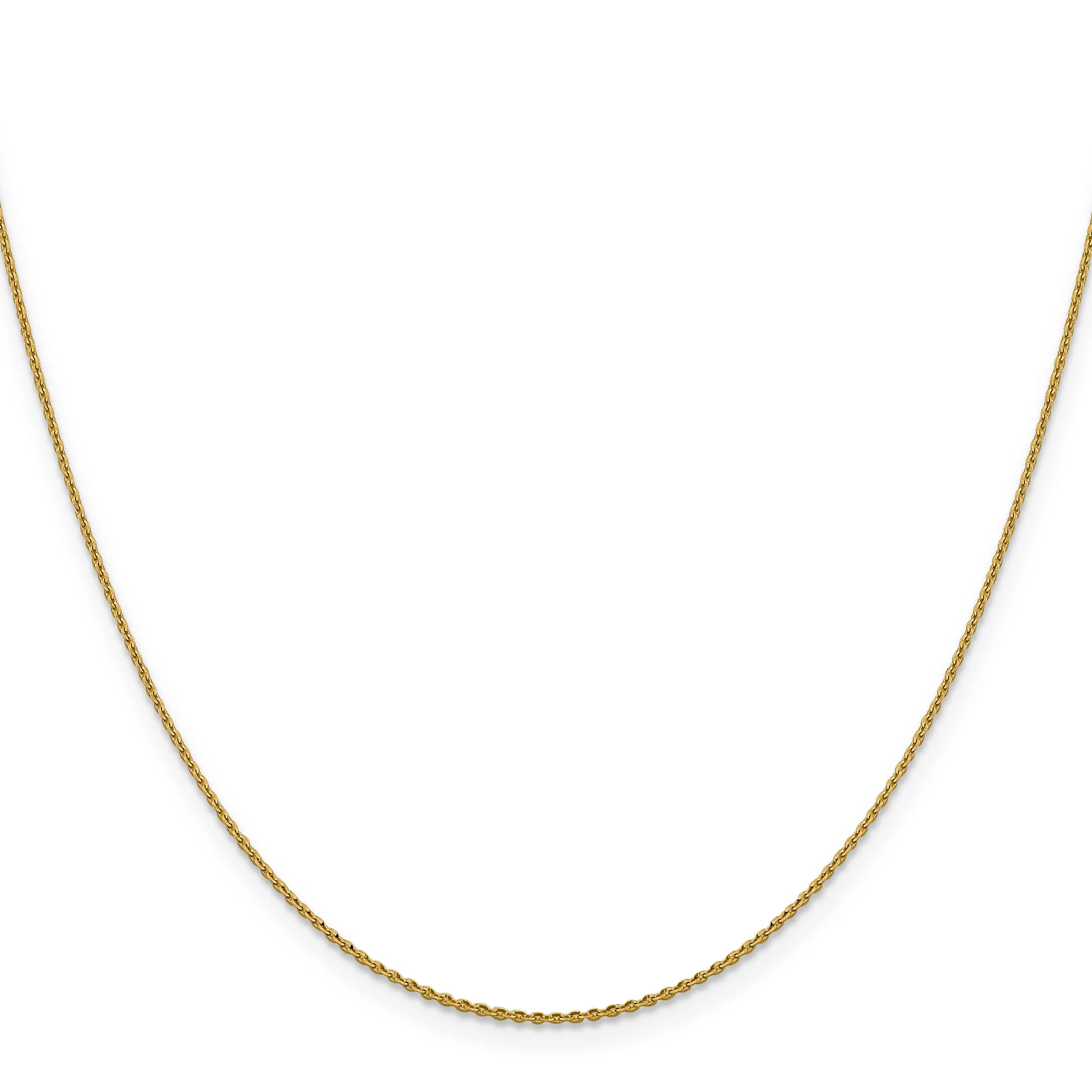 14k Yellow Gold 1.15 m DC Oval Cable Link Chain