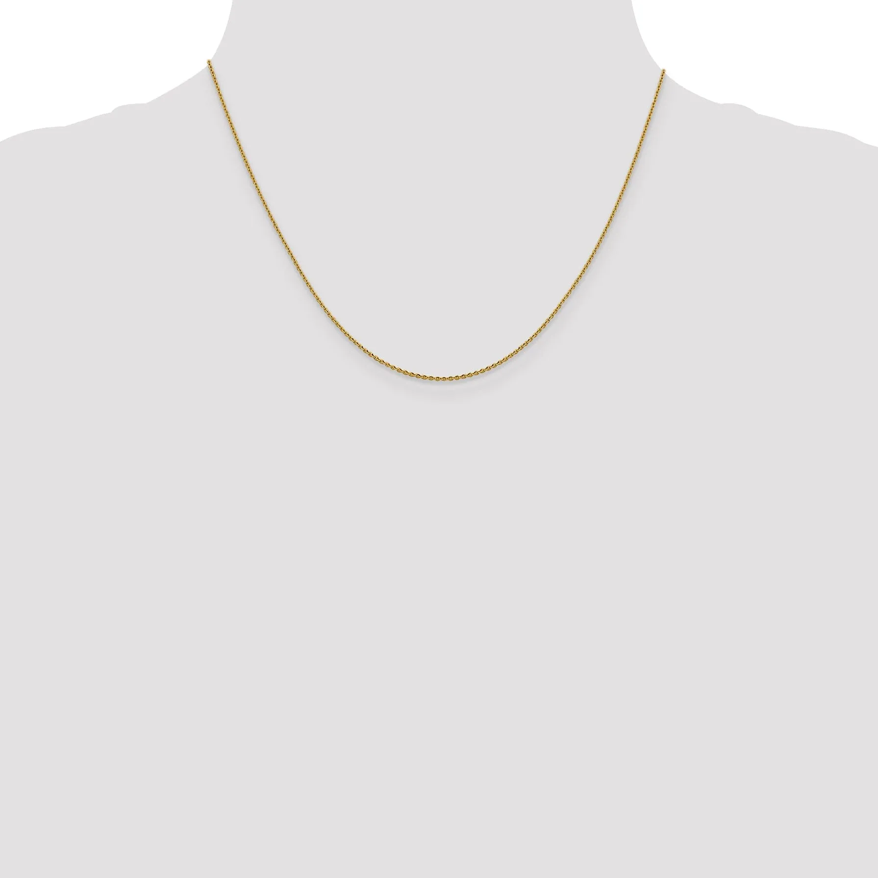 14k Yellow Gold 1.15 m DC Oval Cable Link Chain