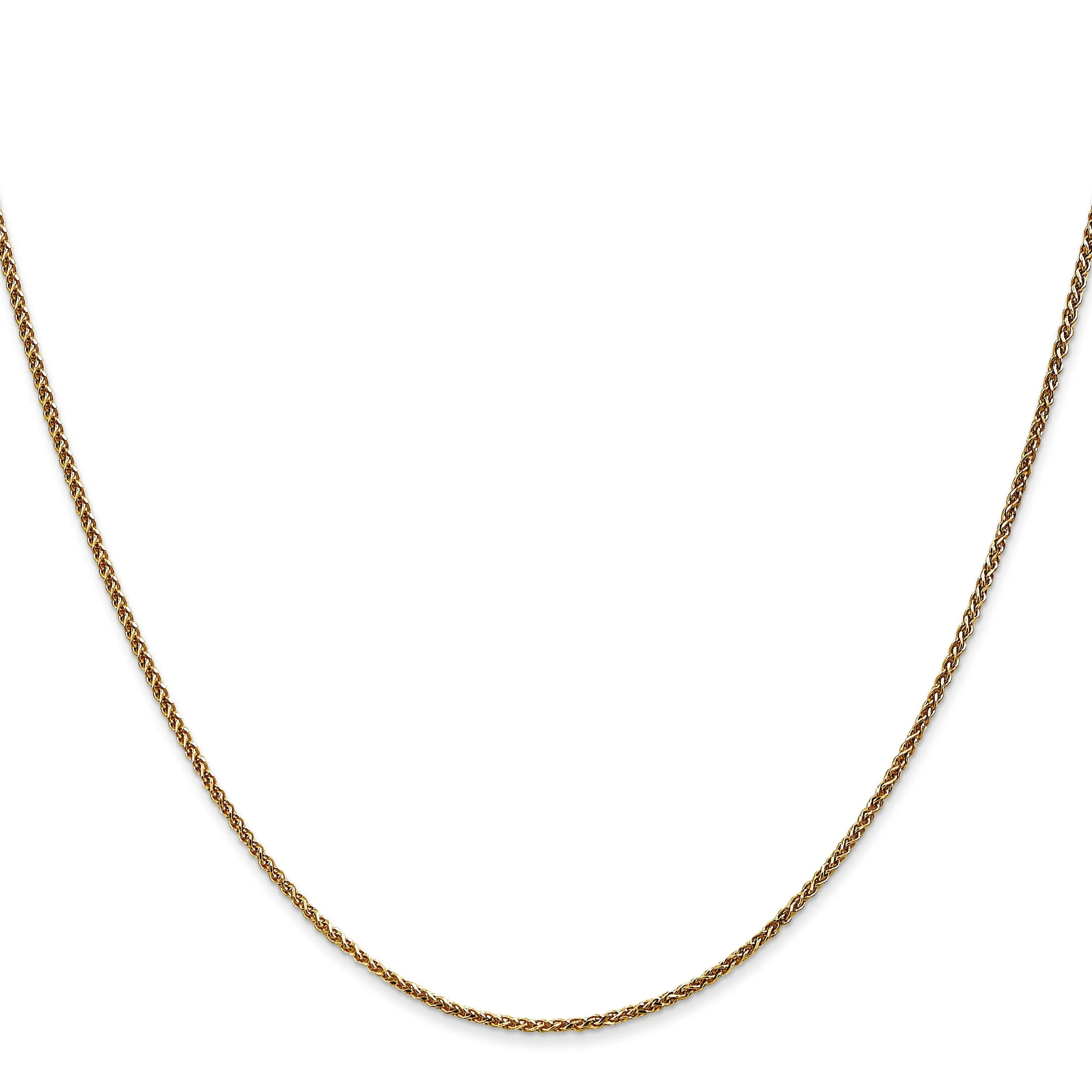 14k Yellow Gold 1.2mm D.C Spiga Chain