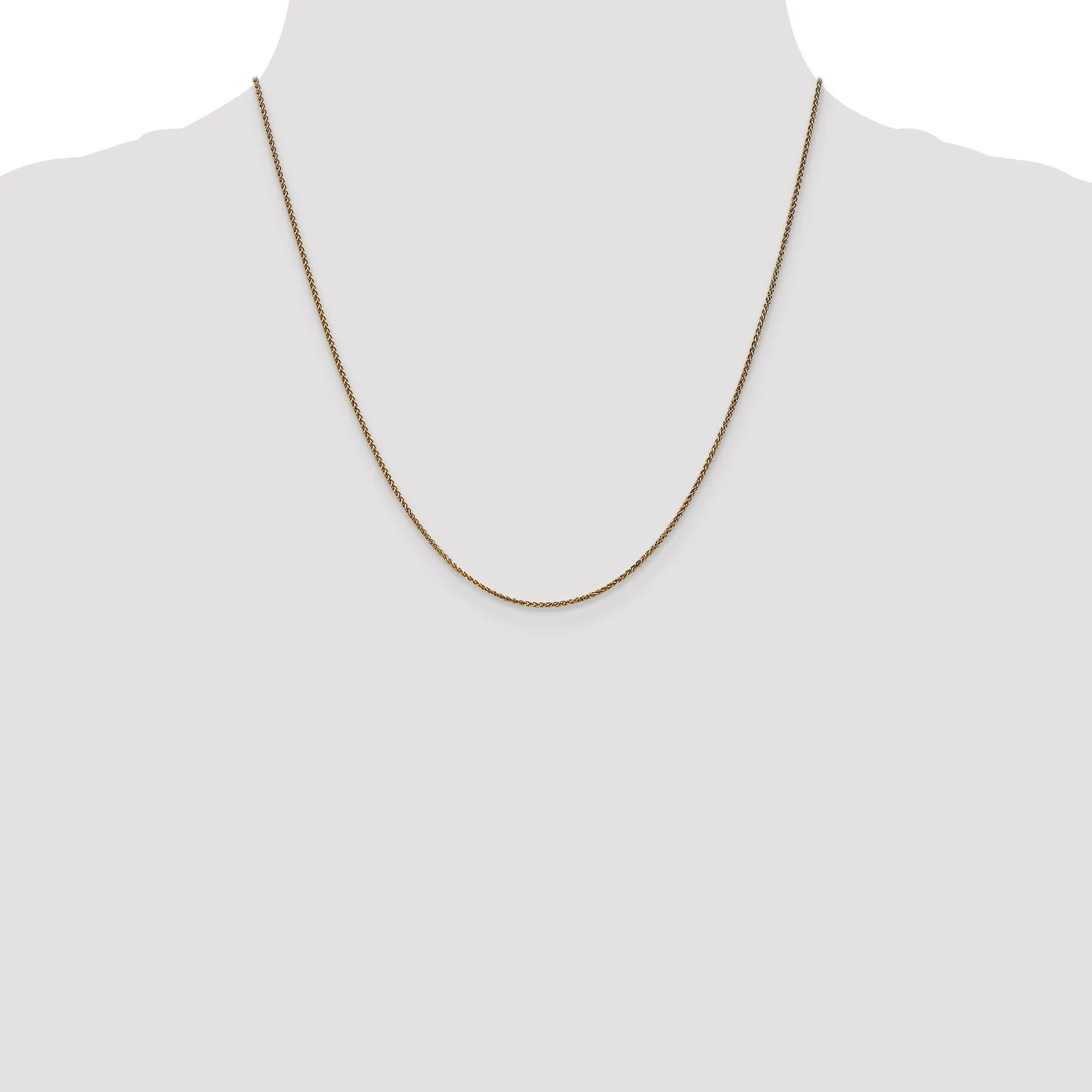 14k Yellow Gold 1.2mm D.C Spiga Chain
