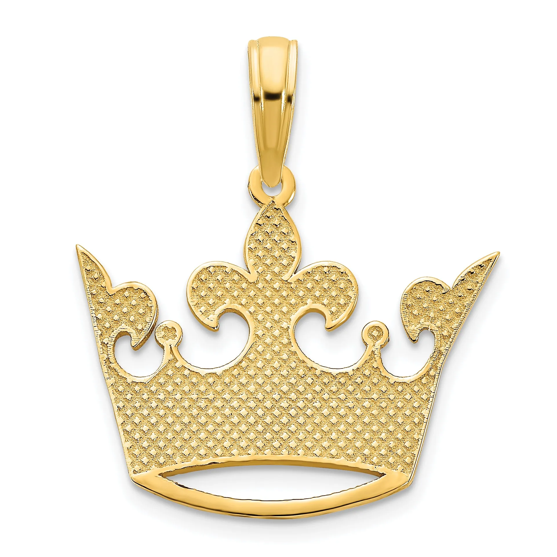14k Yellow Gold 15 Crown Design Pendant
