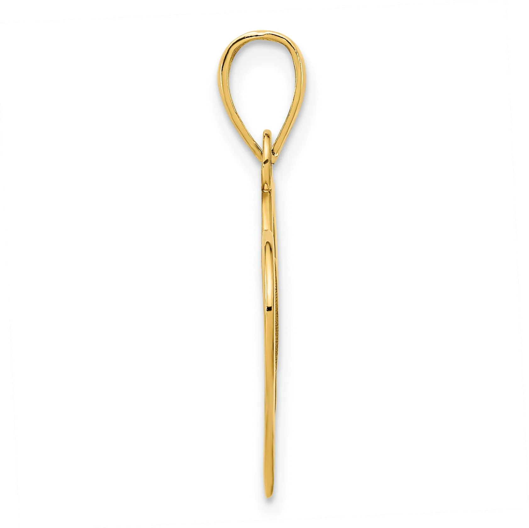 14k Yellow Gold  #15 Heart Pendant