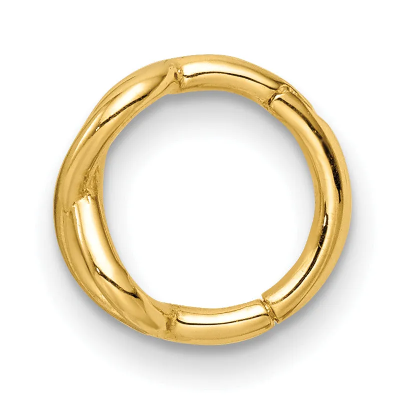 14k Yellow Gold 16 Gauge Infinity Symbol Cartilage Ring