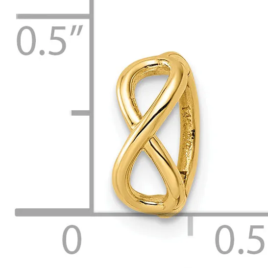 14k Yellow Gold 16 Gauge Infinity Symbol Cartilage Ring
