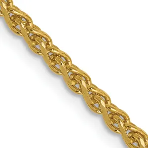 14k Yellow Gold 1.8mm Solid D.C Spiga Cha