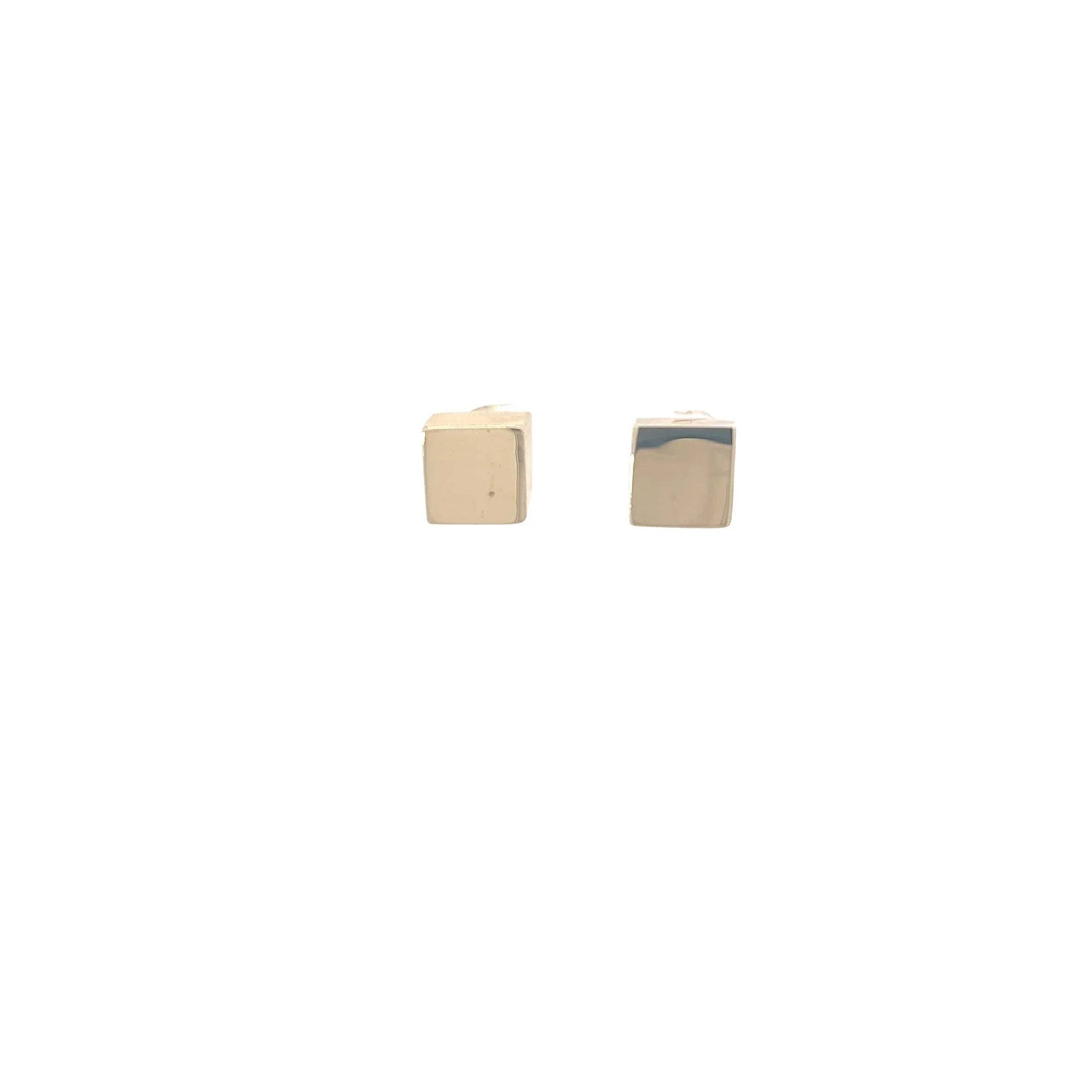 14K YELLOW GOLD 2.3 GRAM CUBE EARRING