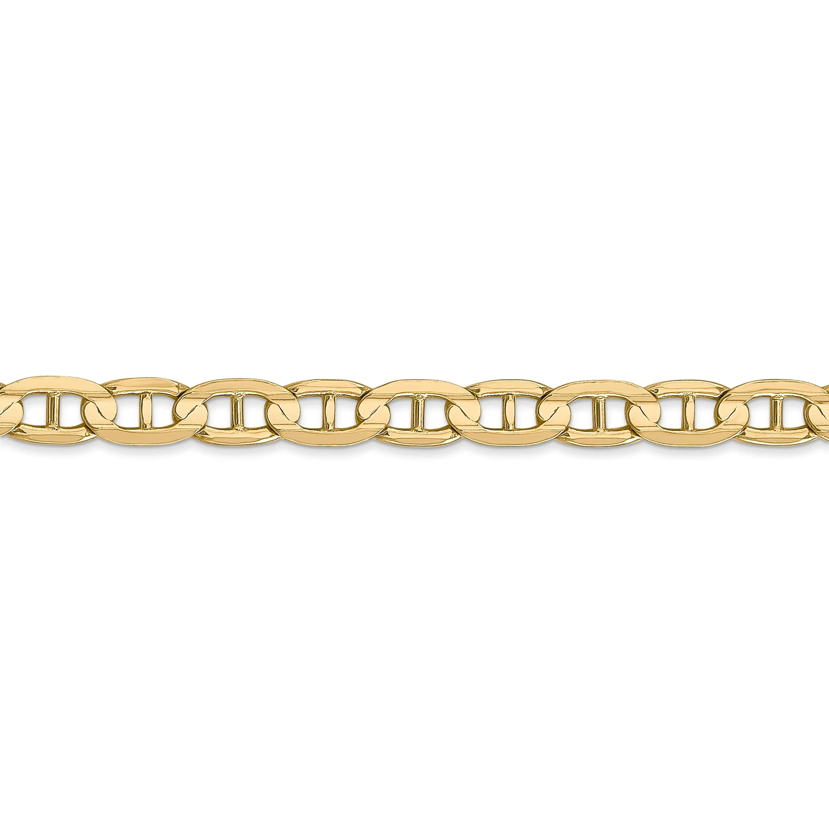 14k Yellow Gold 5.25mm Concave Anchor Chain