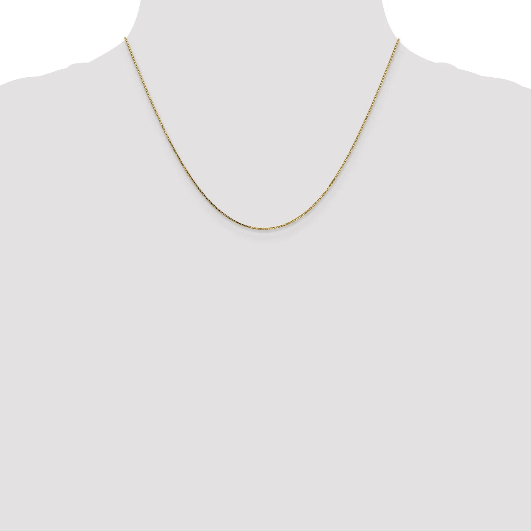 14k Yellow Gold .8 mm Light Box Chain