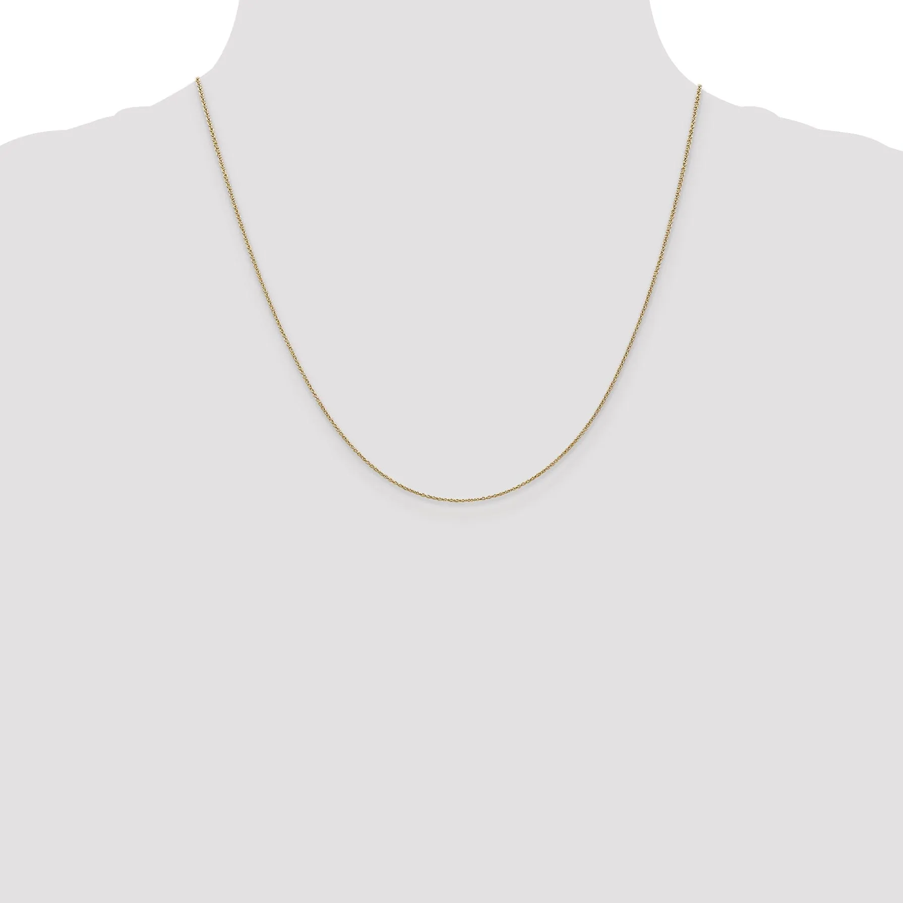 14k Yellow Gold .80mm Solid Polish Cable Chain
