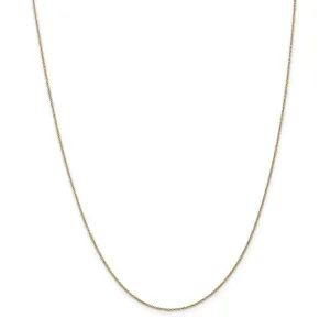 14k Yellow Gold .80mm Solid Polish Cable Chain