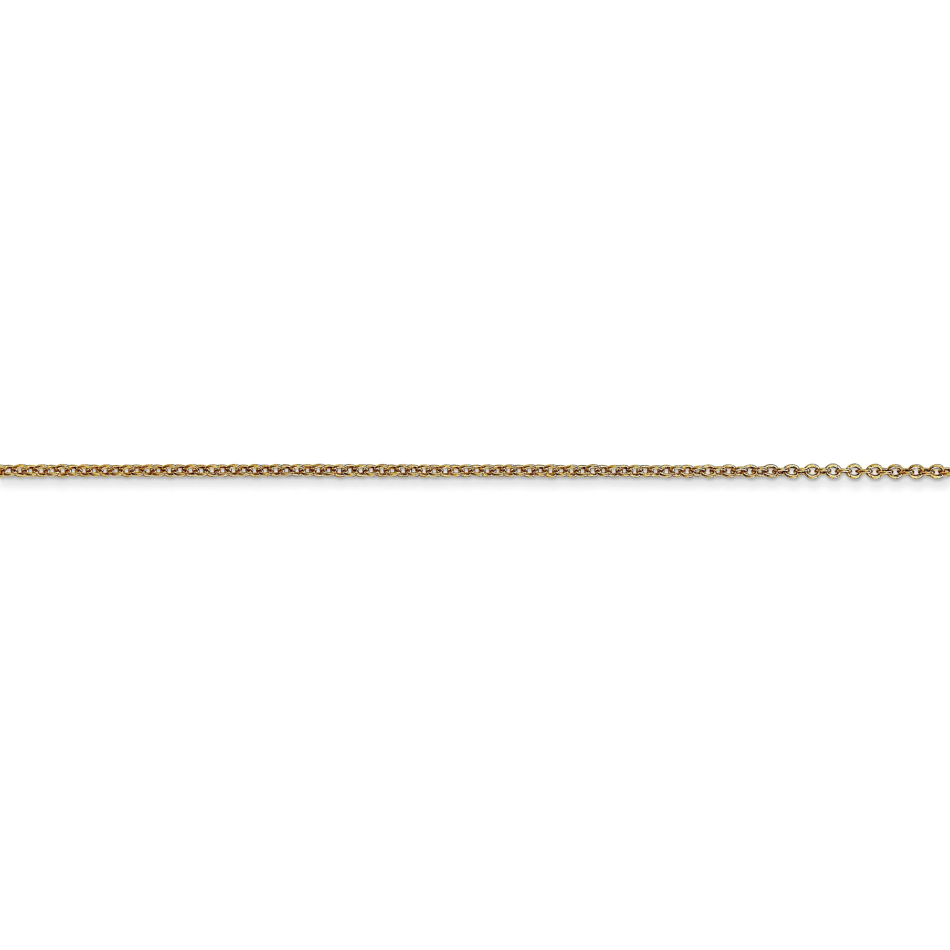 14k Yellow Gold .80mm Solid Polish Cable Chain