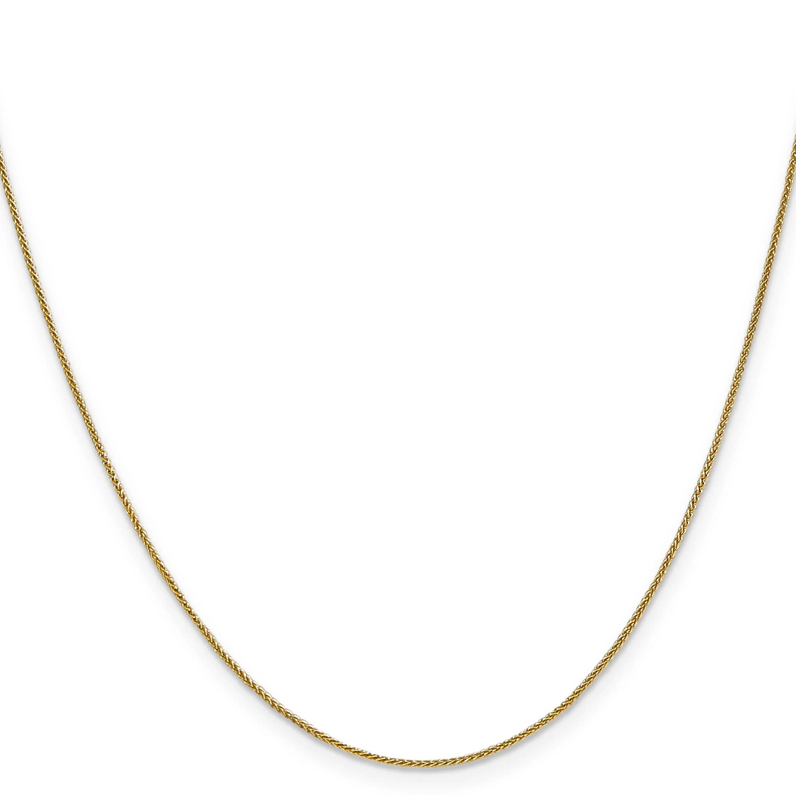 14k Yellow Gold .8mm Baby Wheat Chain