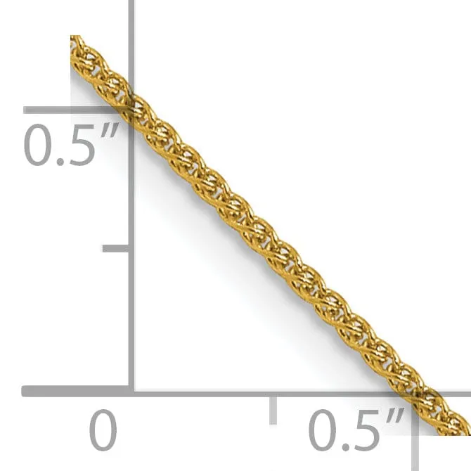 14k Yellow Gold .8mm Baby Wheat Chain