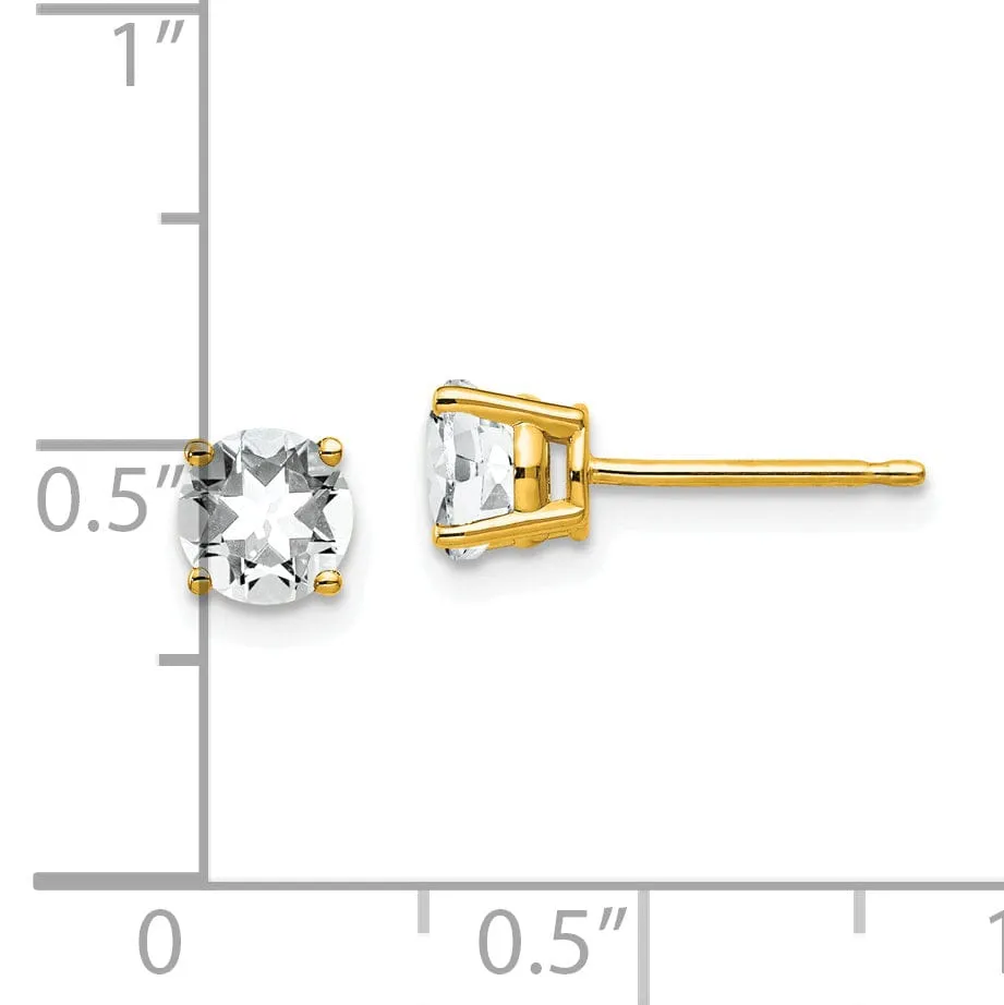 14k Yellow Gold Cubic Zirconia Earrings