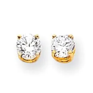 14k Yellow Gold Cubic Zirconia Earrings