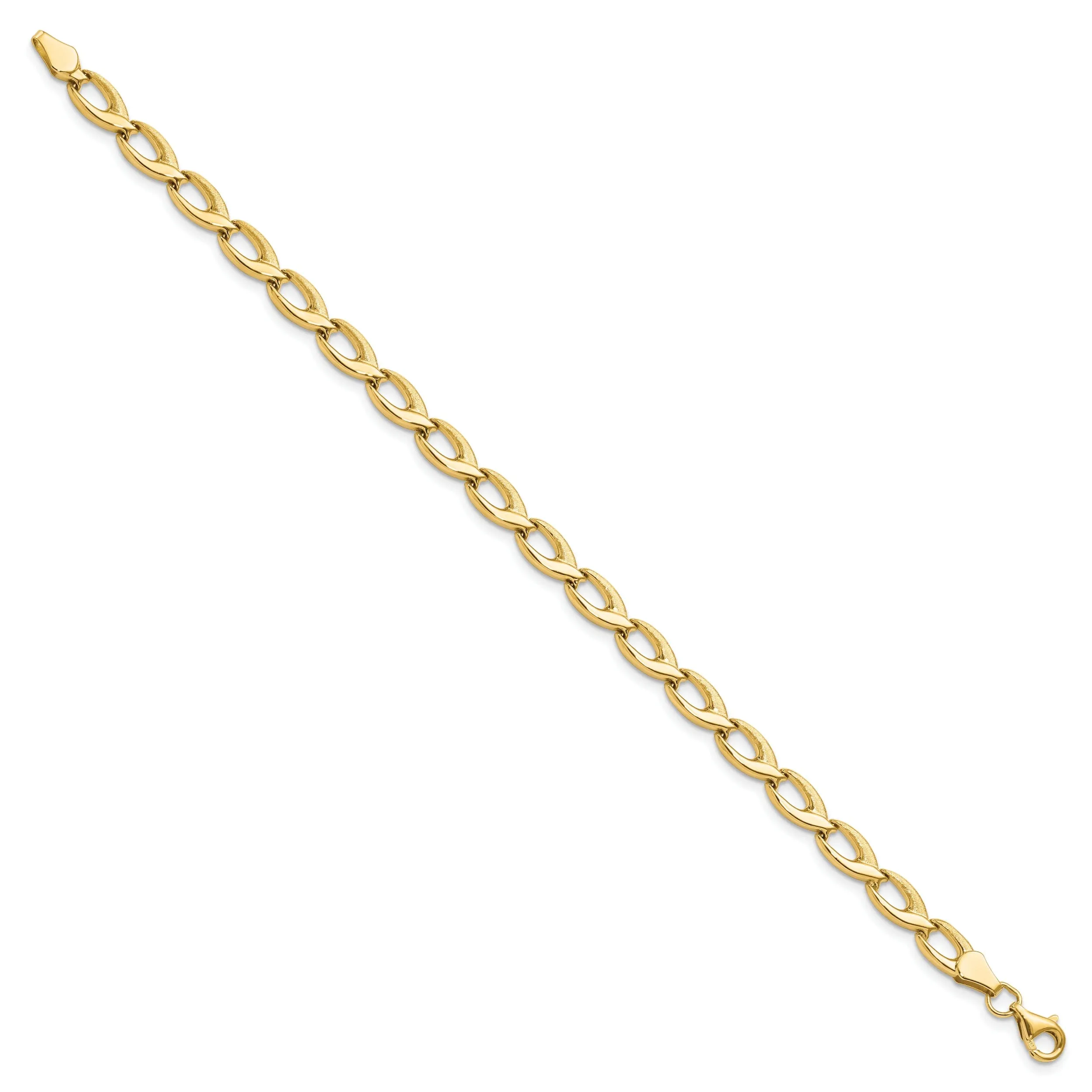 14k Yellow Gold Fancy Link Bracelet