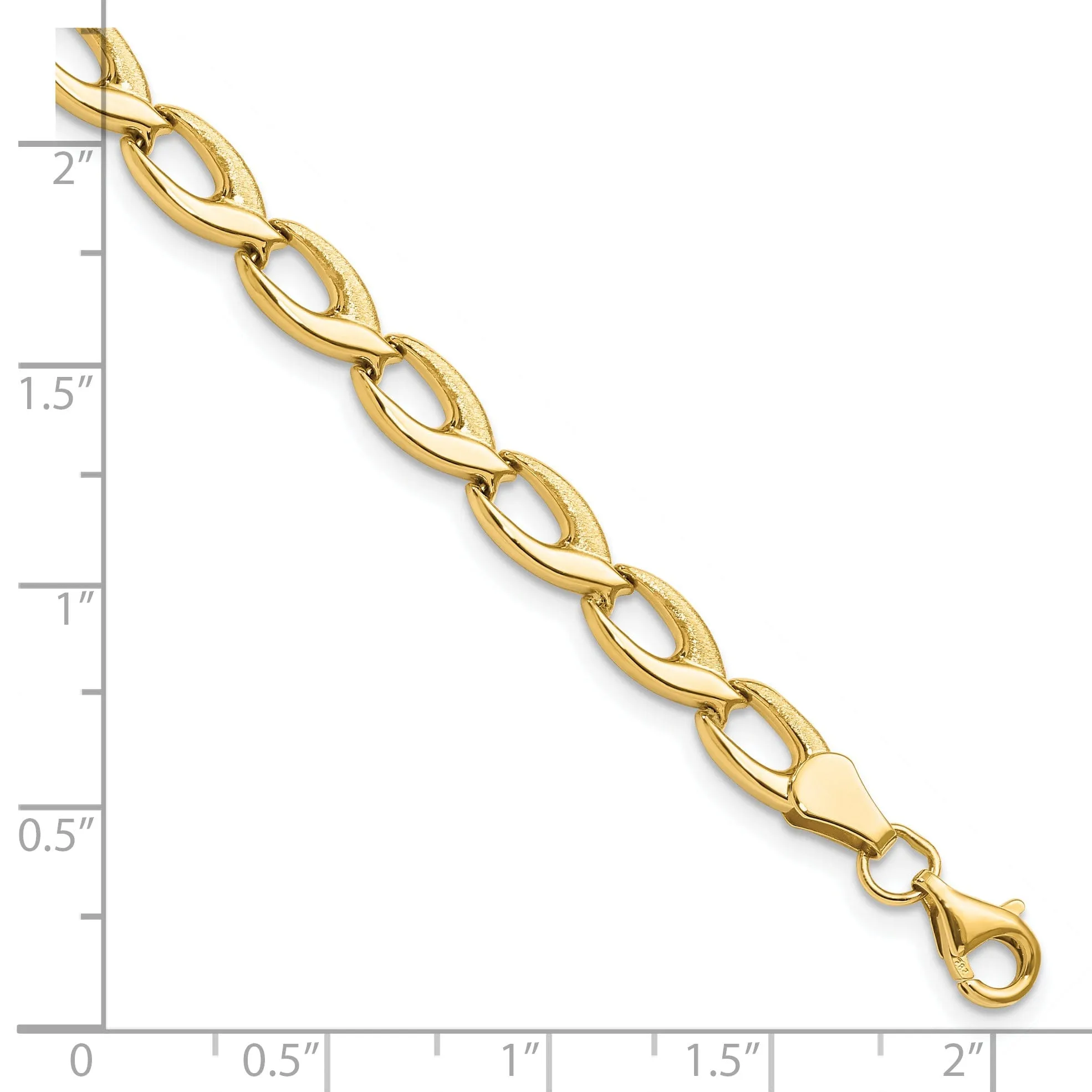 14k Yellow Gold Fancy Link Bracelet