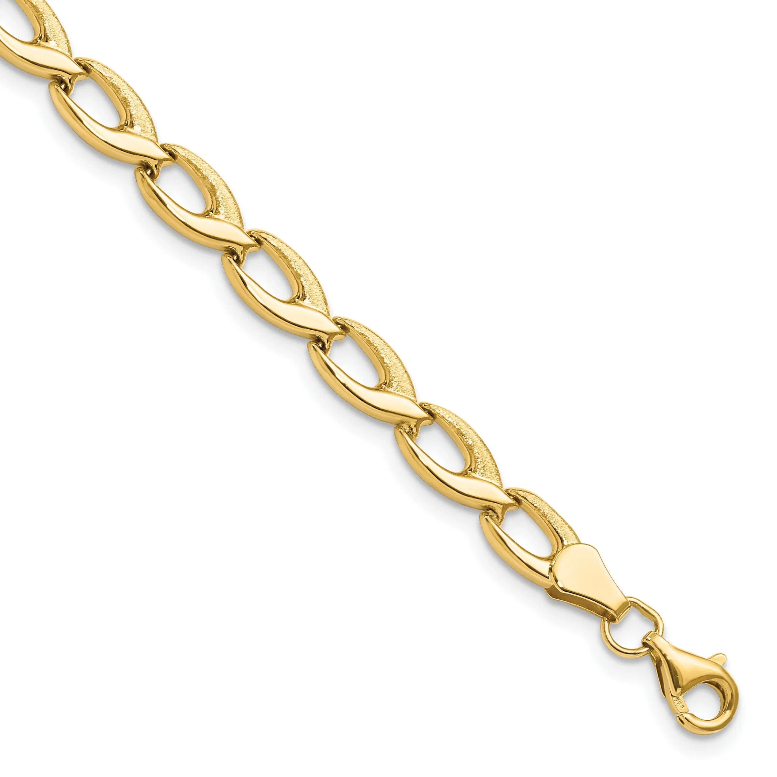 14k Yellow Gold Fancy Link Bracelet