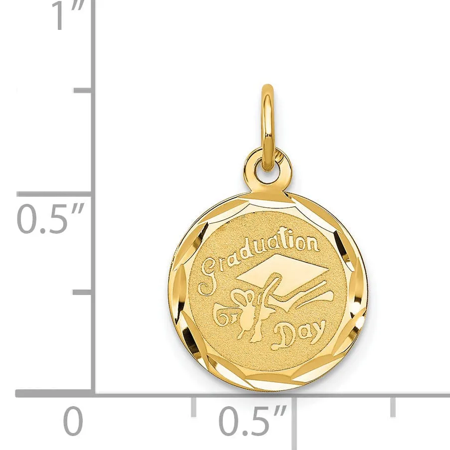 14k Yellow Gold Graduation Cap Charm