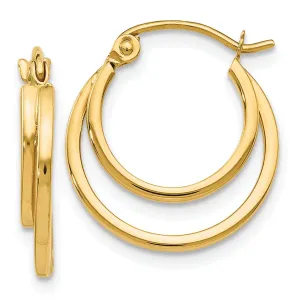 14k Yellow Gold Hinged Hoop Earrings
