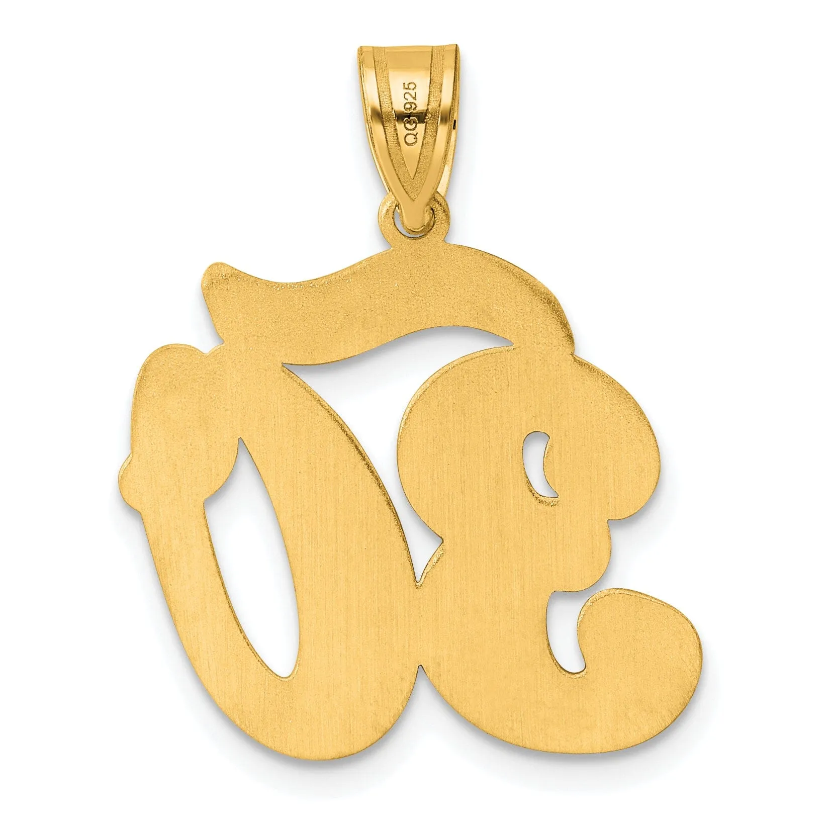 14k Yellow Gold Polished Finish Script Design Number 30 Charm Pendant