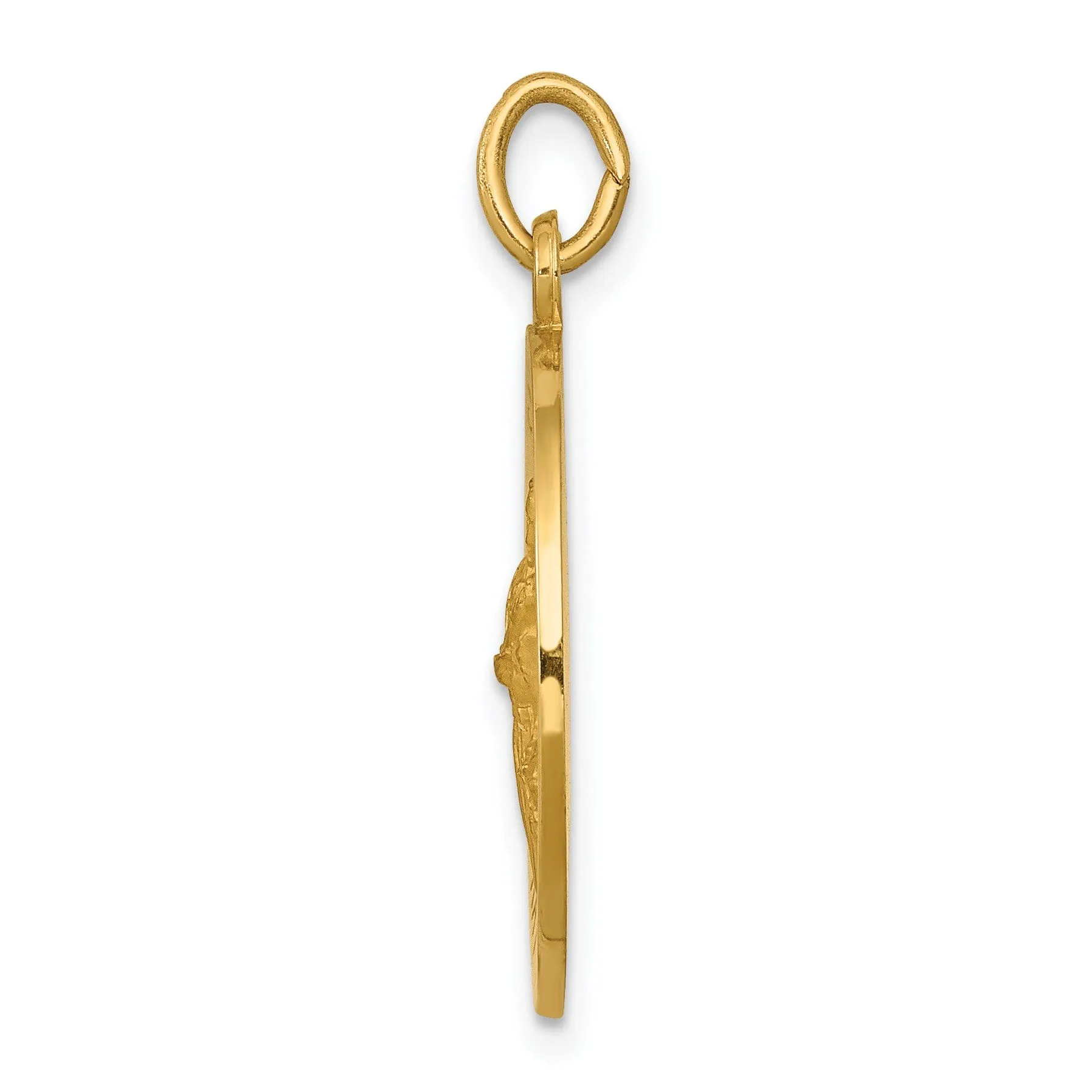 14k Yellow Gold Saint Gerard Medal Pendant