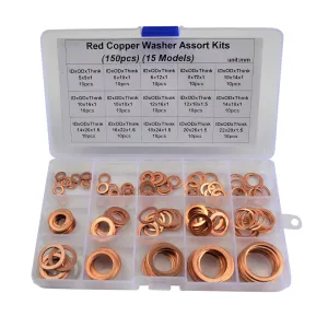 150pc Copper Washers Grab Kit