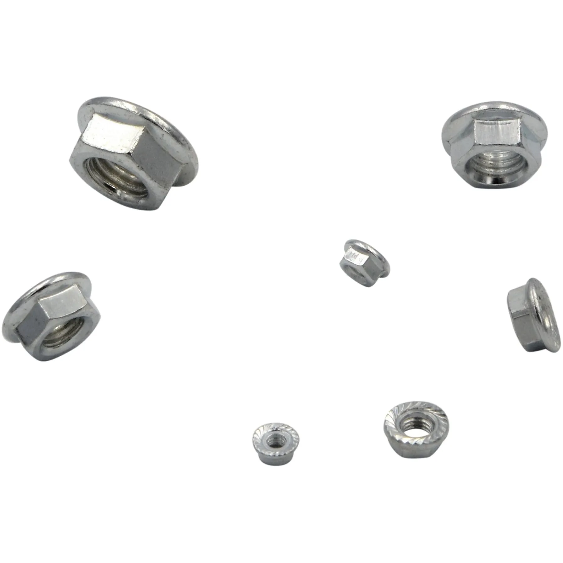 150pc Steel Metric Flange Nuts Grab Kit Assortment