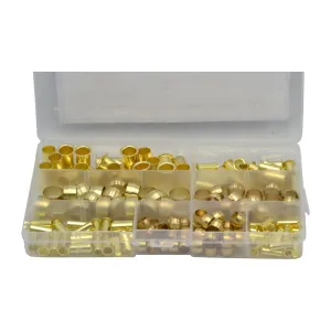 160pc Brass Compression Insert & Sleeve Grab Kit Assortment