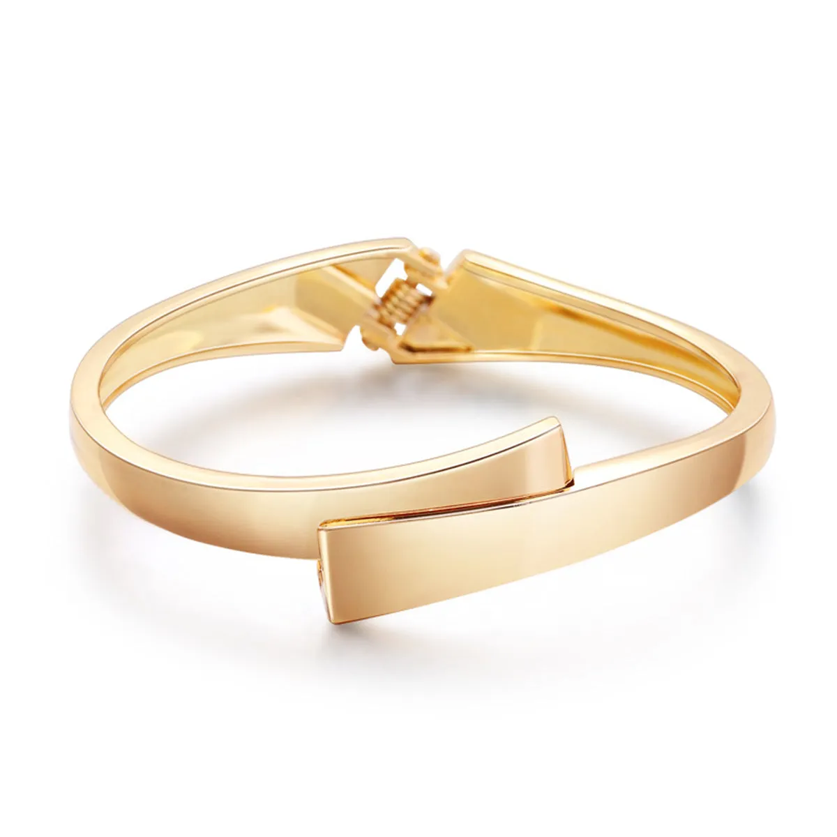 18K Gold-Plated Stacked Bypass Bangle