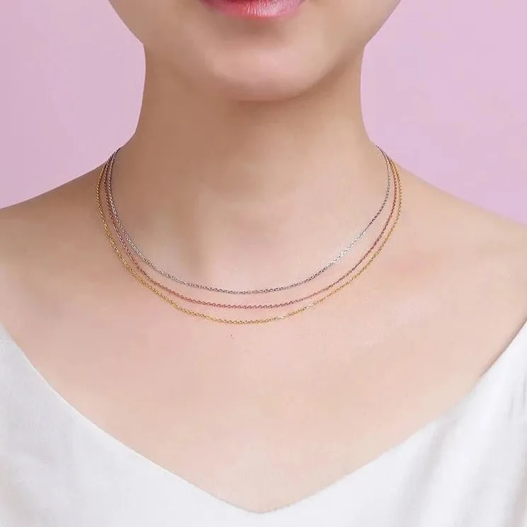 18k Rose Gold Chain Necklace