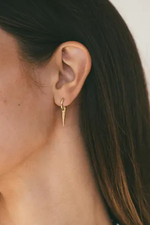 18KT GOLD POKER SHELL EARRINGS