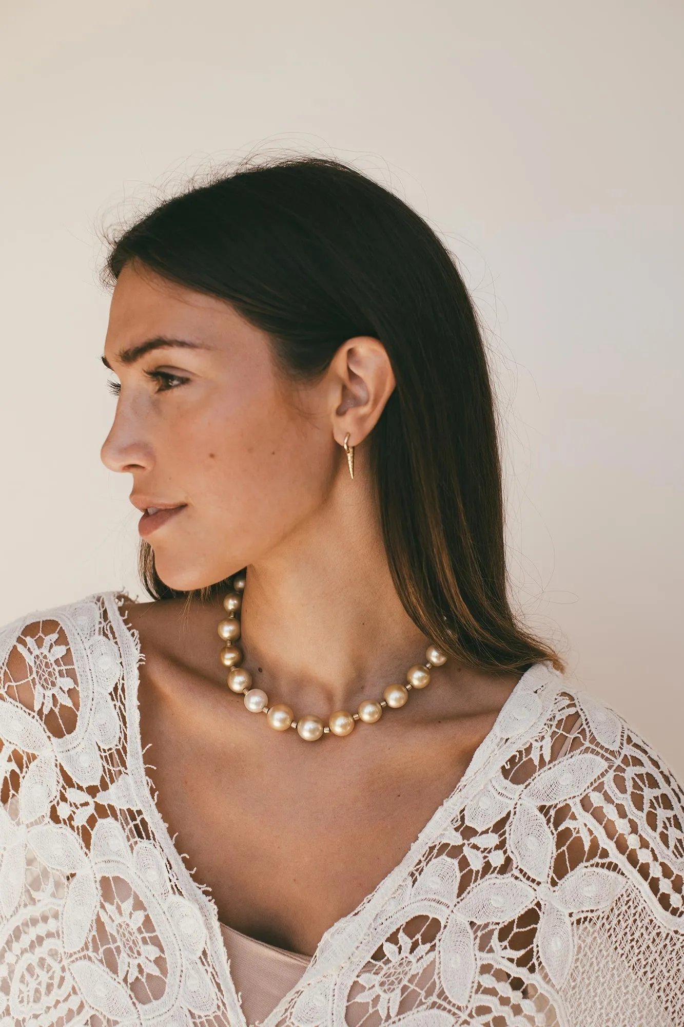 18KT GOLD POKER SHELL EARRINGS