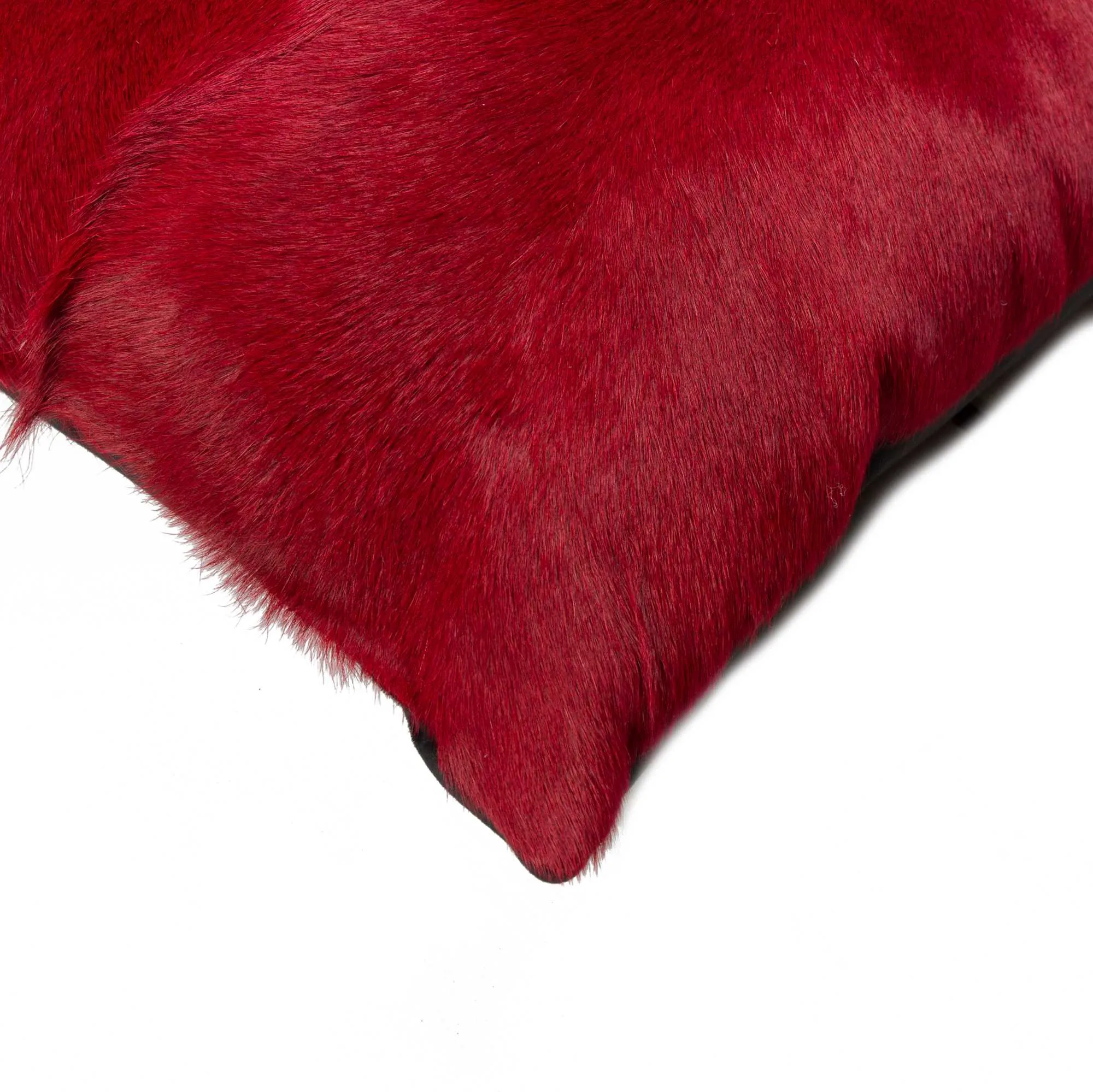 18" x 18" x 5" Wine Cowhide Pillow 2 Pack