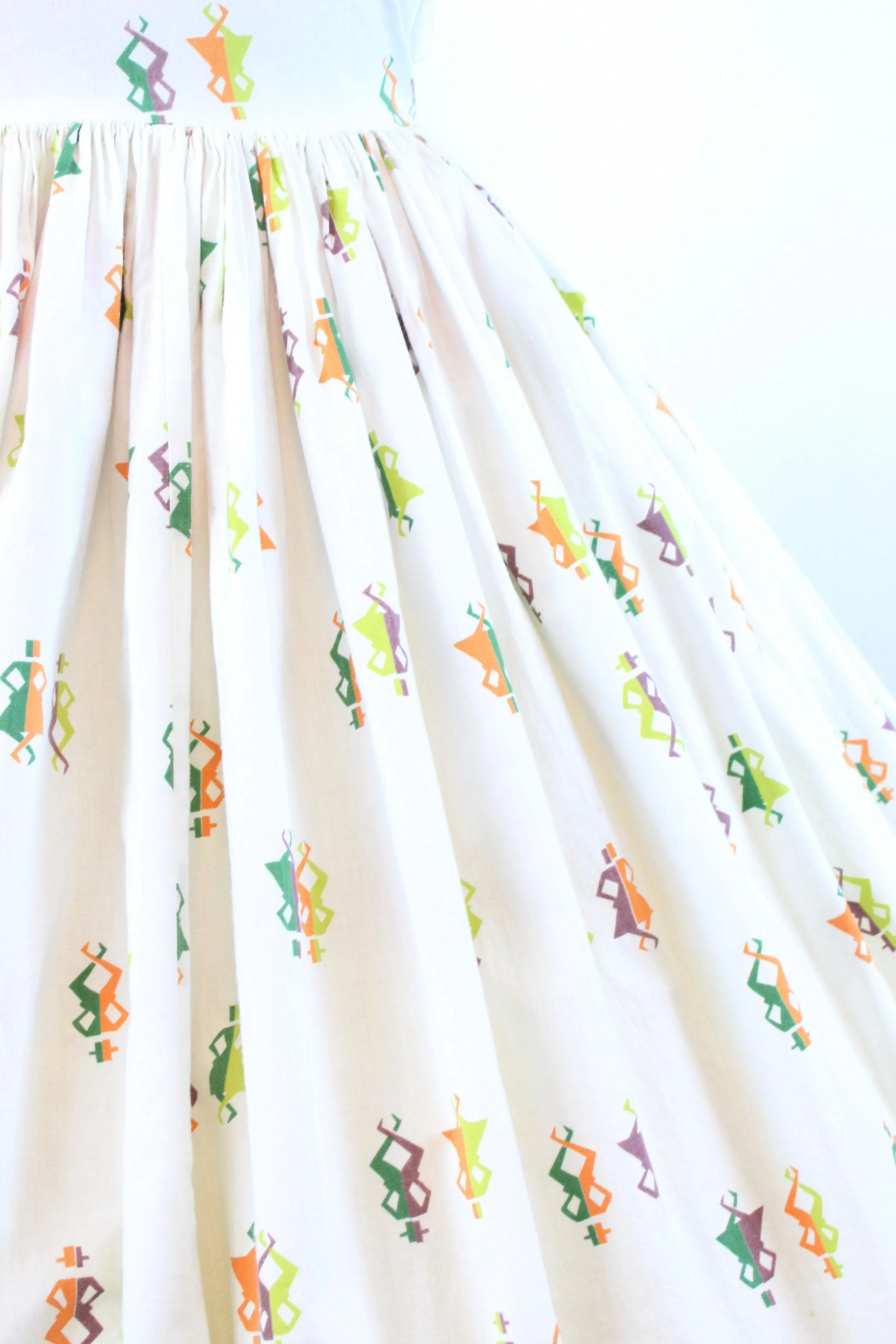 1950s IRISH DANCERS novelty print HALTER dress small  | new spring