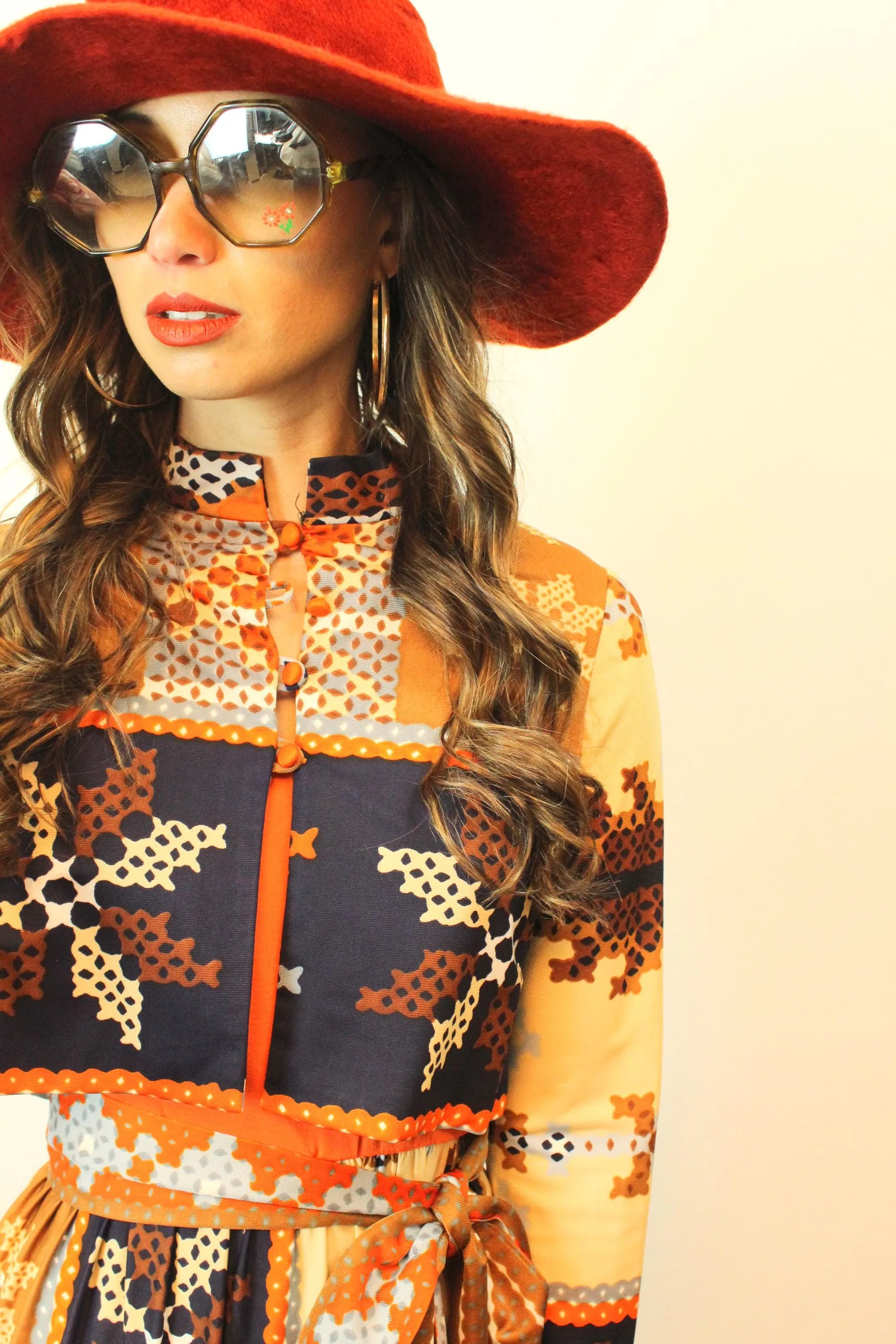 1960s RODRIGUES mod maxi dress and JACKET xs | new fall winter