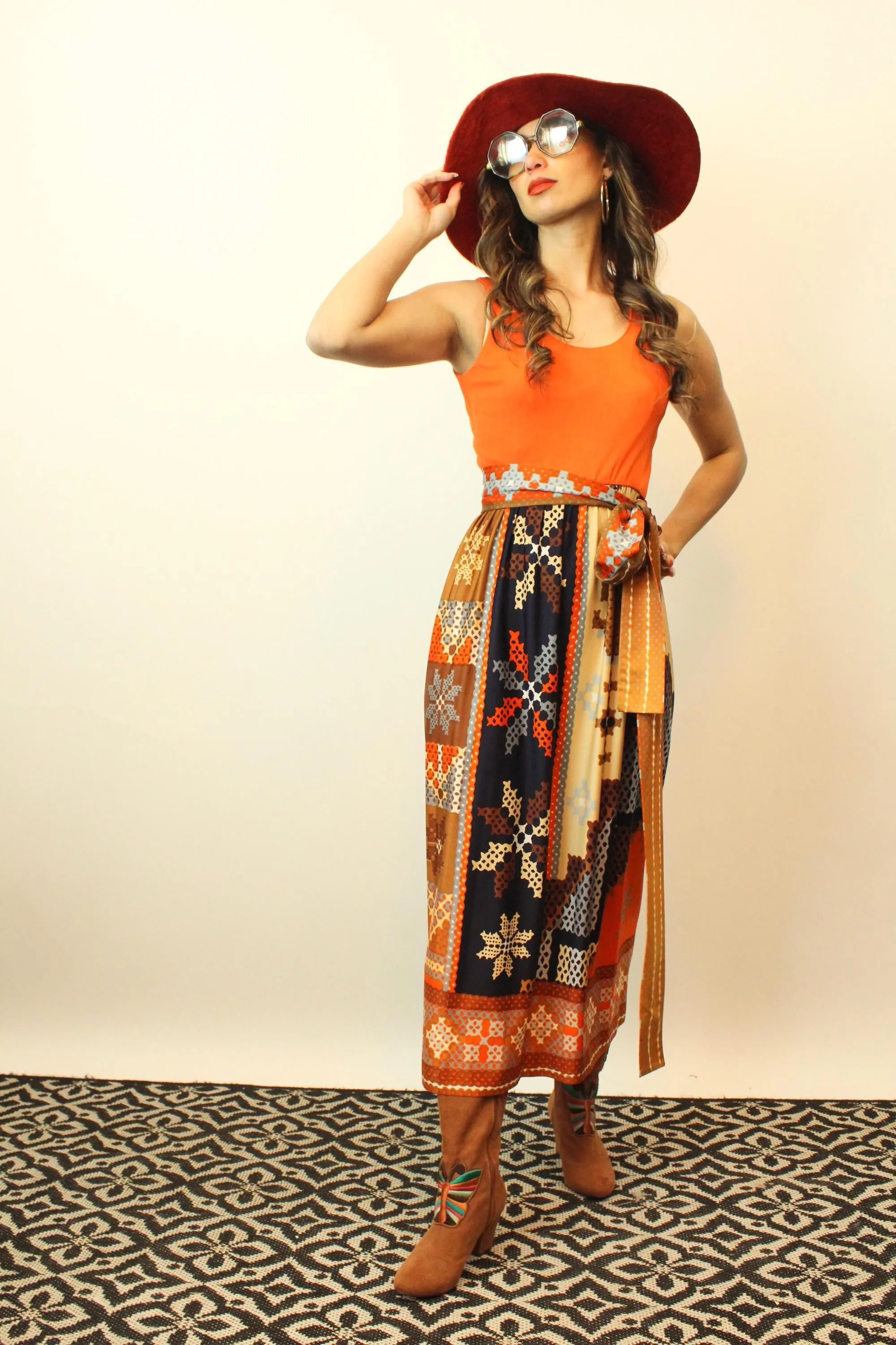 1960s RODRIGUES mod maxi dress and JACKET xs | new fall winter