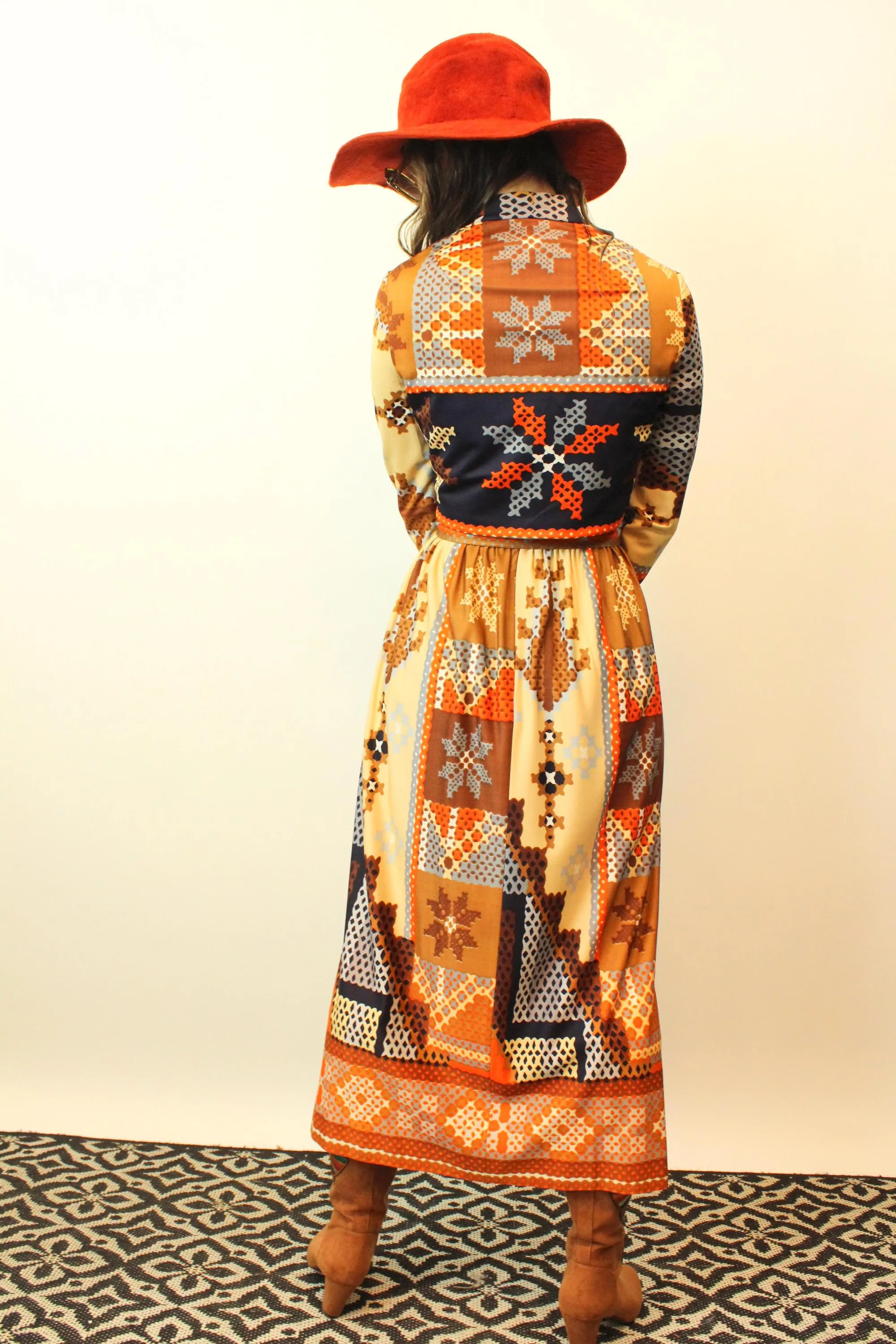 1960s RODRIGUES mod maxi dress and JACKET xs | new fall winter