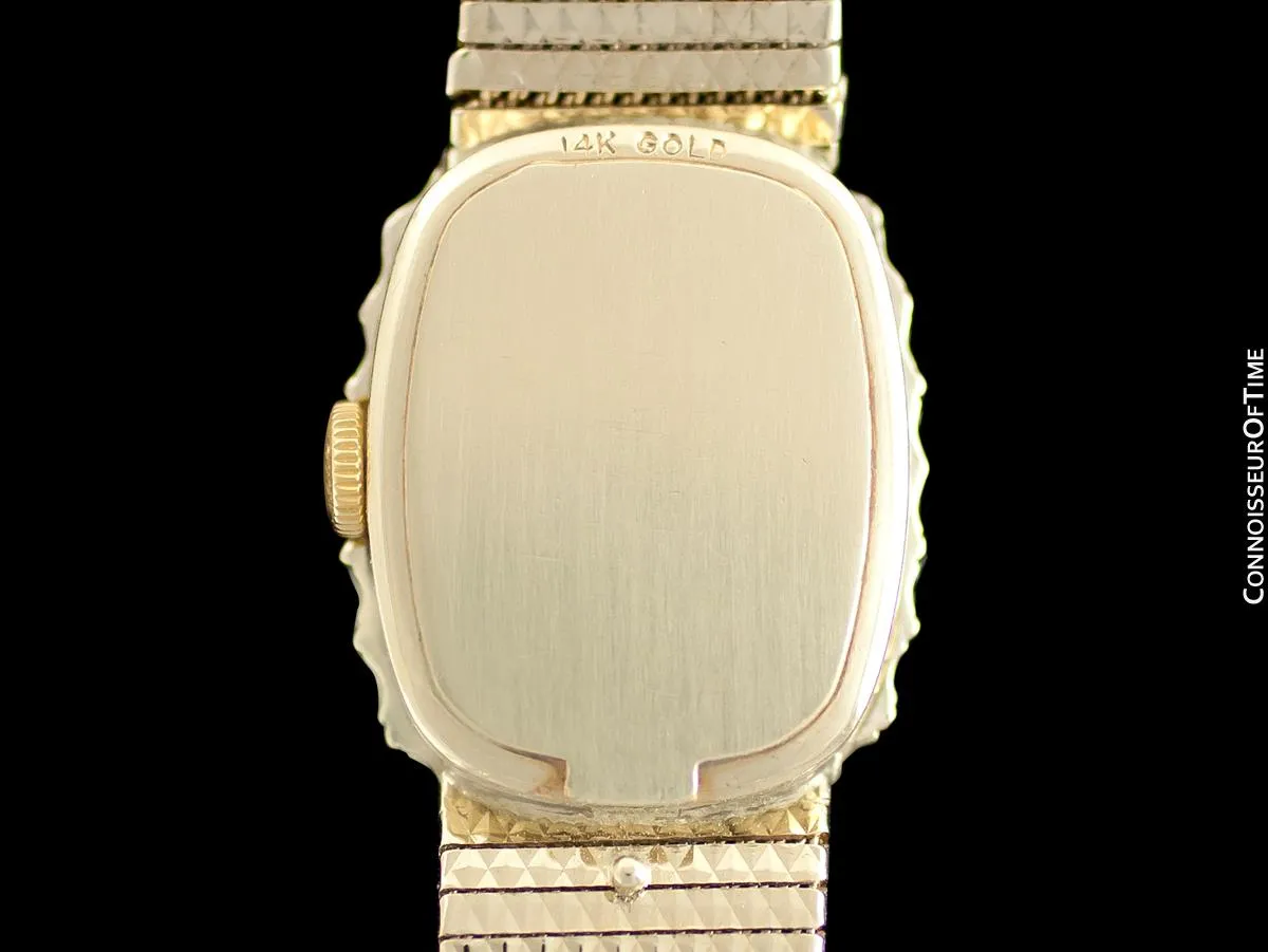 1970's Rolex Vintage Ladies Dress Watch - 14K Gold & Diamonds