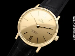 1979 Omega Constellation Mens Vintage Quartz Accuset Watch - 18K Gold Plated & Stainless Steel