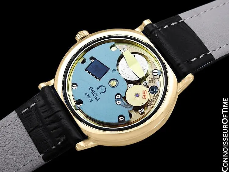 1979 Omega Constellation Mens Vintage Quartz Accuset Watch - 18K Gold Plated & Stainless Steel