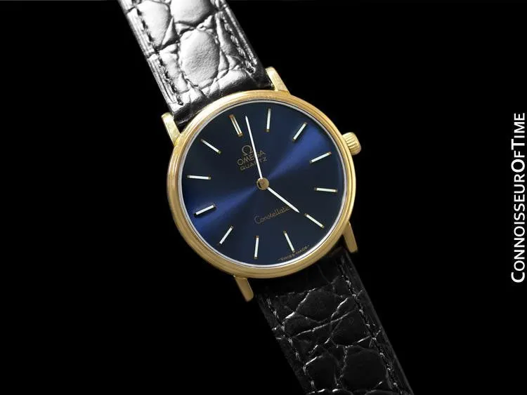 1979 Omega Constellation Mens Vintage Quartz Watch - 18K Gold Plated & Stainless Steel