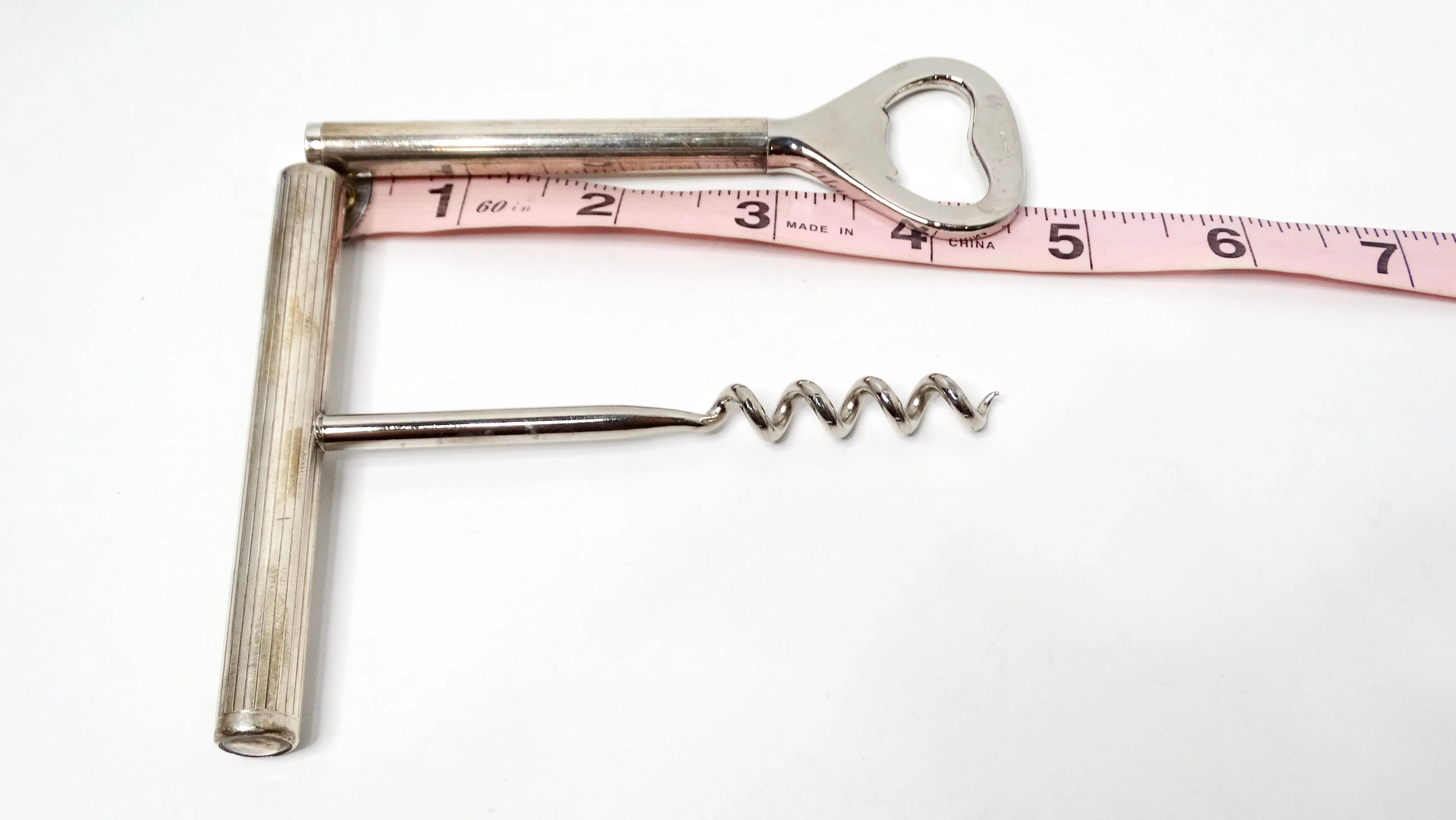 1980s Tiffany & Co. Rare 925 Silver Wine & Bottle Opener Set