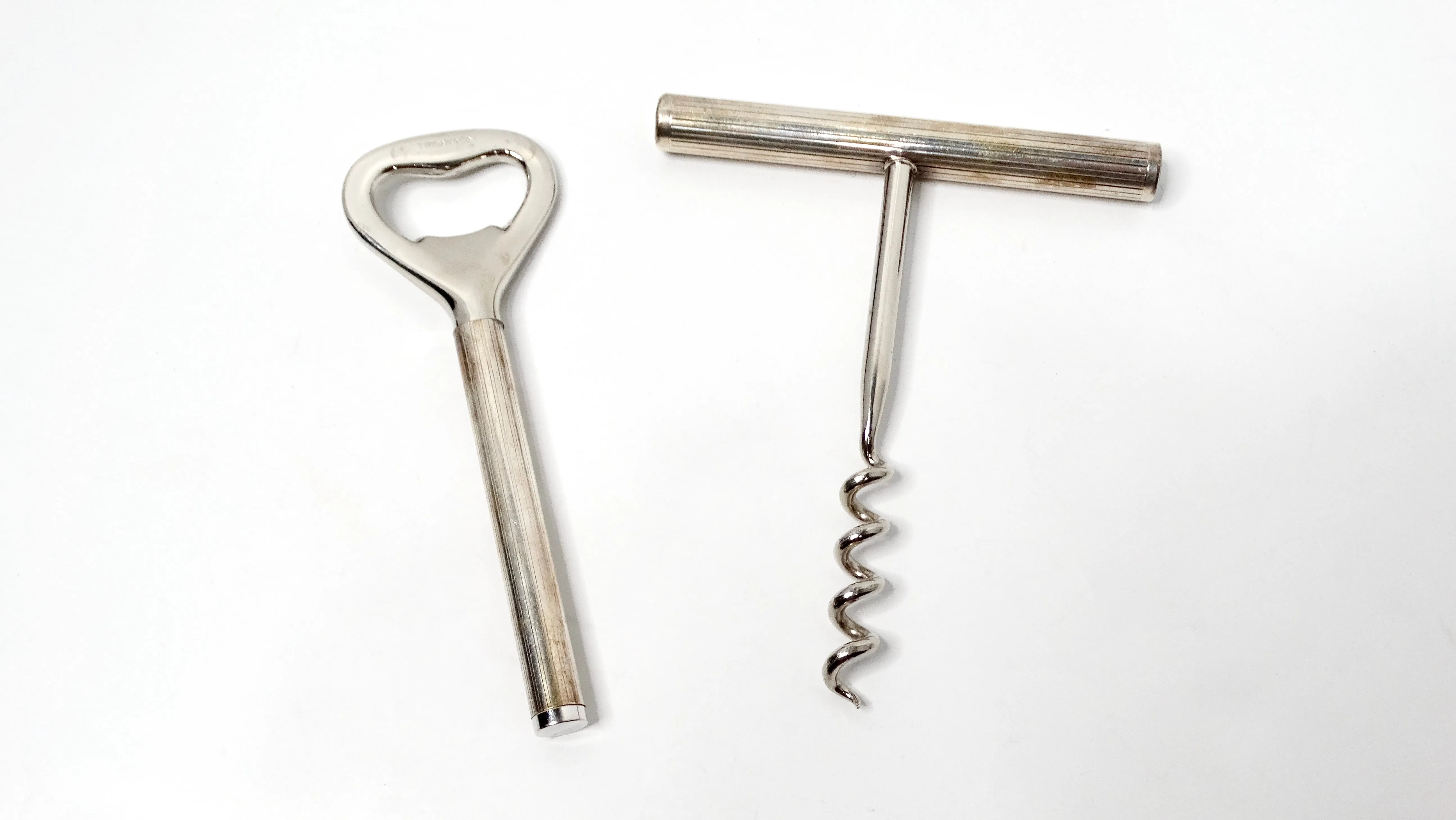 1980s Tiffany & Co. Rare 925 Silver Wine & Bottle Opener Set