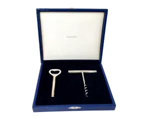 1980s Tiffany & Co. Rare 925 Silver Wine & Bottle Opener Set