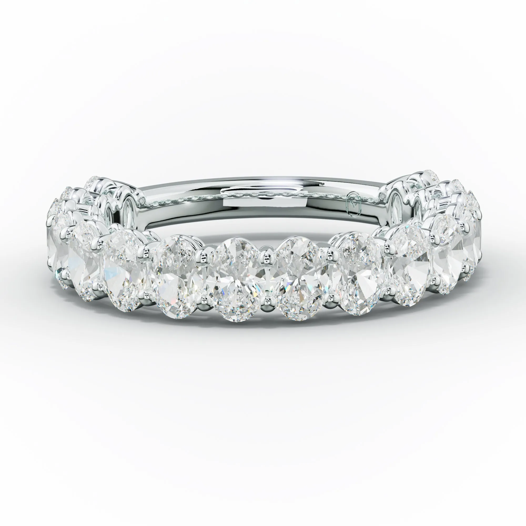 2.0 Carat Oval Diamond Anniversary Band