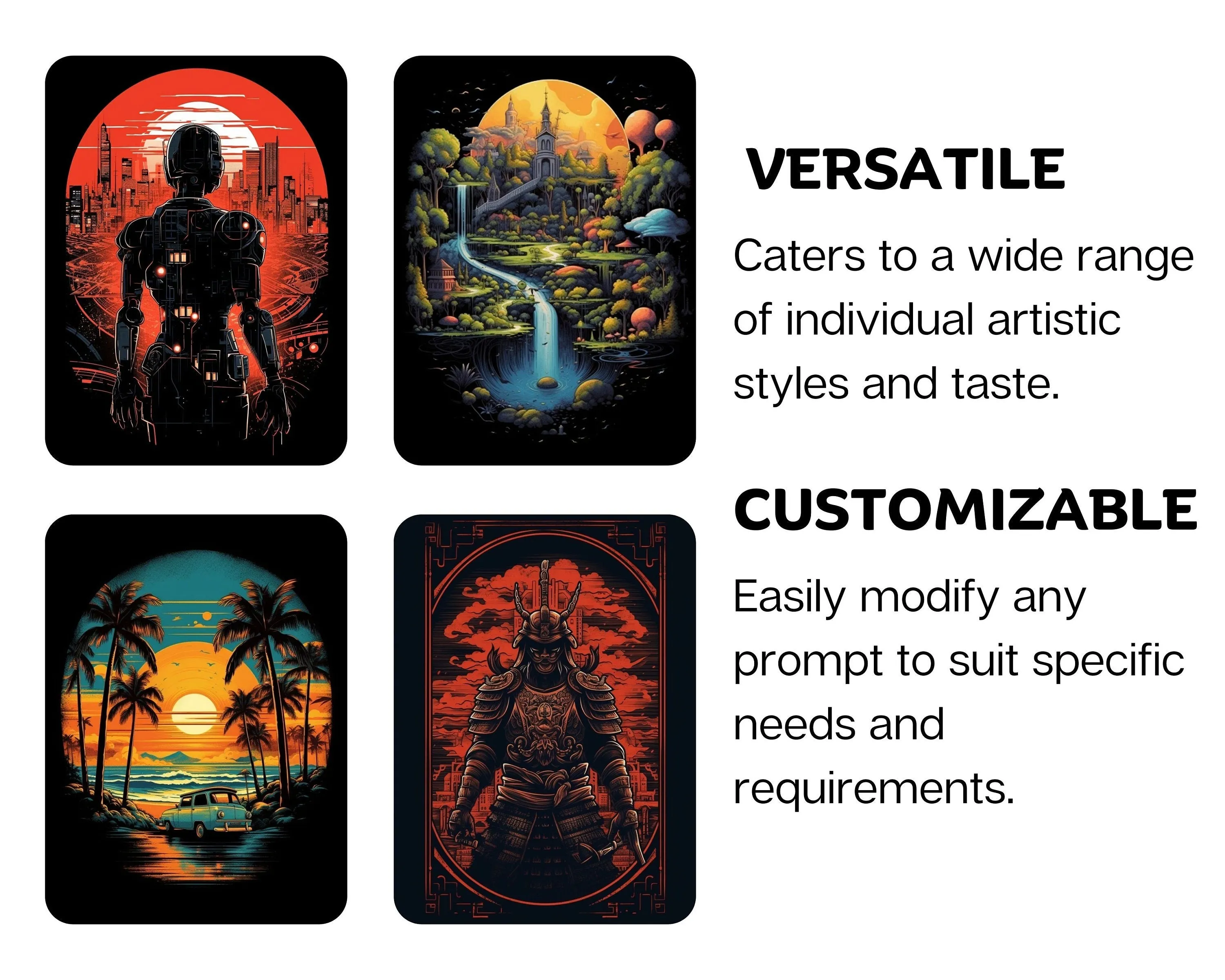200 Midjourney Prompts AI For T-Shirt Designs