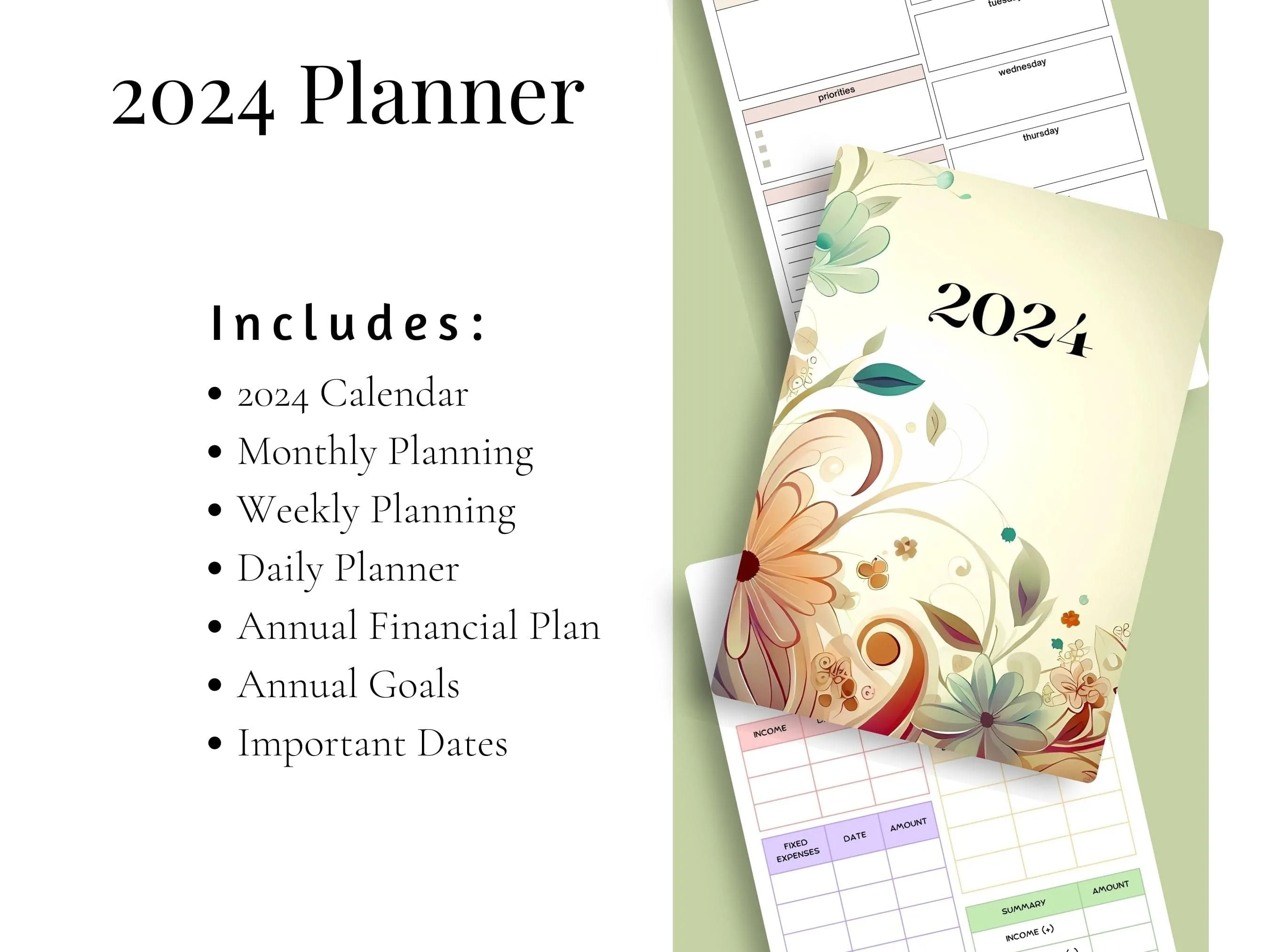 2024 Planner- Floral